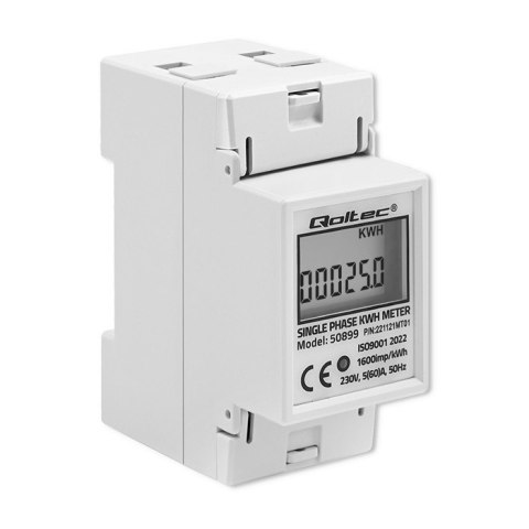Jednofazowy elektroniczny licznik | miernik zużycia energii na szynę DIN | 230V | LCD | 2P Jednofazowy elektroniczny licznik | miernik zużycia energii na szynę DIN | 230V | LCD | 2P