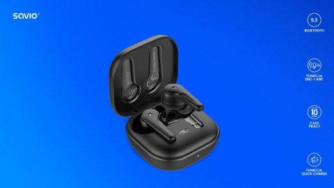 Słuchawki bezprzewodowe Bluetooth 5.3 z mikrofonem, ANC, ENC, QC, TWS-12 Słuchawki bezprzewodowe Bluetooth 5.3 z mikrofonem, ANC, ENC, QC, TWS-12