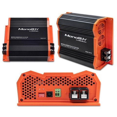 Ładowarka Monolith DC-DC do akumulatorów LiFePO4 AGM 12V-12V | 20A | 250W Ładowarka Monolith DC-DC do akumulatorów LiFePO4 AGM 12V-12V | 20A | 250W