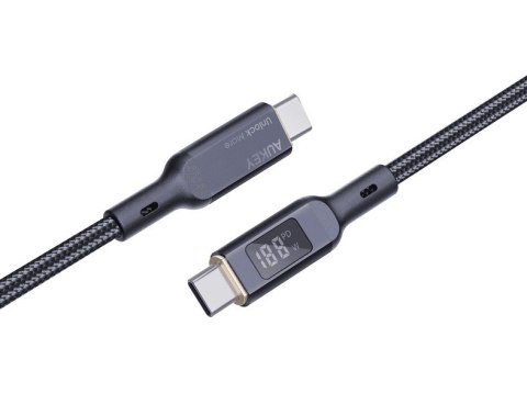CB-MCC102 nylonowy kabel USB C - USB C | LED | 1.8m | 5A | 100W PD | 20V CB-MCC102 nylonowy kabel USB C - USB C | LED | 1.8m | 5A | 100W PD | 20V