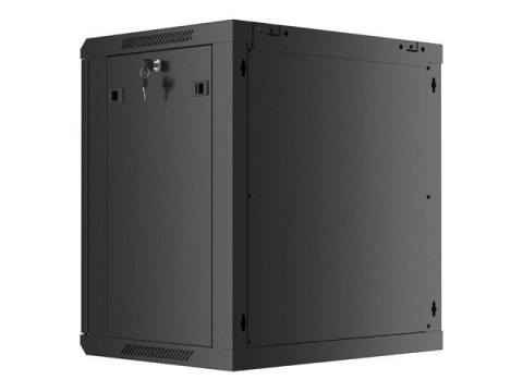 Szafa wisząca 19 cali 12U 600x450 drzwi perforowane (flat pack) czarna Szafa wisząca 19 cali 12U 600x450 drzwi perforowane (flat pack) czarna