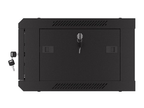 Szafa wisząca 19 cali 4U 600x450 drzwi perforowane (flat pack) czarna Szafa wisząca 19 cali 4U 600x450 drzwi perforowane (flat pack) czarna