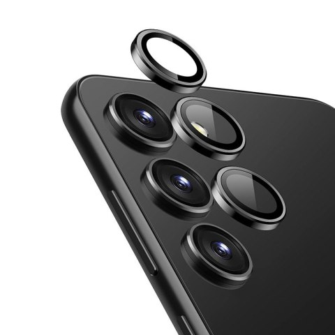Szkło hartowane na obiektyw aparatu Samsung Galaxy S24+ Czarne Szkło hartowane na obiektyw aparatu Samsung Galaxy S24+ Czarne