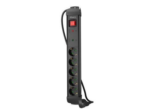 Listwa zasilająca 1.5m 5x230 SC SP1-05F-0150-BK Listwa zasilająca 1.5m 5x230 SC SP1-05F-0150-BK