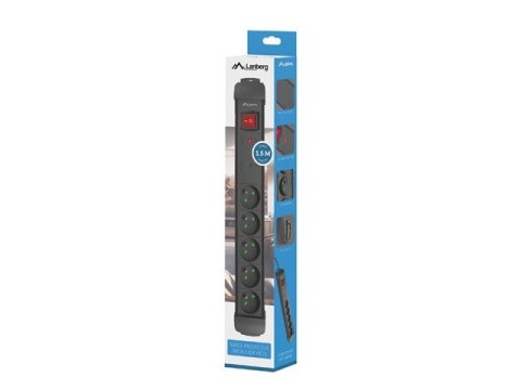 Listwa zasilająca 1,5m 5x230V SP1-05E-0150-BK Listwa zasilająca 1,5m 5x230V SP1-05E-0150-BK