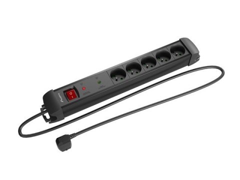 Listwa zasilająca 3.0m 5x230 cz SP1-05E-0300-BK Listwa zasilająca 3.0m 5x230 cz SP1-05E-0300-BK