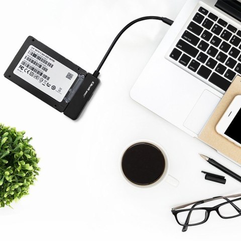 Adapter SATA | Przejściówka na dysk SSD HDD 2.5" | USB-C | Super speed 5Gb/s | 2TB Adapter SATA | Przejściówka na dysk SSD HDD 2.5" | USB-C | Super speed 5Gb/s | 2TB