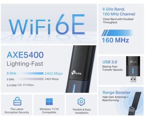 Karta sieciowa USB Archer TXE70UH AXE5400 Karta sieciowa USB Archer TXE70UH AXE5400