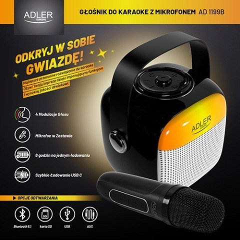 Głośnik karaoke AD1199B Głośnik karaoke AD1199B