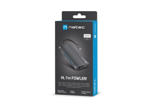 Multiport Adapter Fowler 2 V2 USB-C->HUB USB 3.0 3X, HDMI4K Multiport Adapter Fowler 2 V2 USB-C->HUB USB 3.0 3X, HDMI4K
