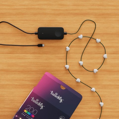Inteligentne lampki dekoracyjne Strings USB-C (Candies) 100 LED RGB, serca, przezroczysty przewód, 6 m Inteligentne lampki dekoracyjne Strings USB-C (Candies) 100 LED RGB, serca, przezroczysty przewód, 6 m