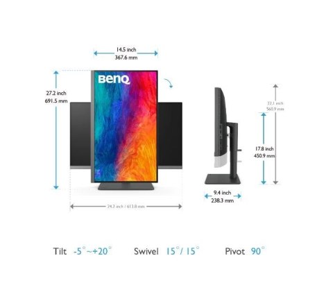 Monitor 27 cali PD2706U LED 4K 5ms/QHD/IPS/HDMI/DP/USB Monitor 27 cali PD2706U LED 4K 5ms/QHD/IPS/HDMI/DP/USB