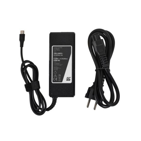 Zasilacz USB-C 90W 5V-9V-12V-15V/3A, 20V/4.5A Power Delivery Zasilacz USB-C 90W 5V-9V-12V-15V/3A, 20V/4.5A Power Delivery