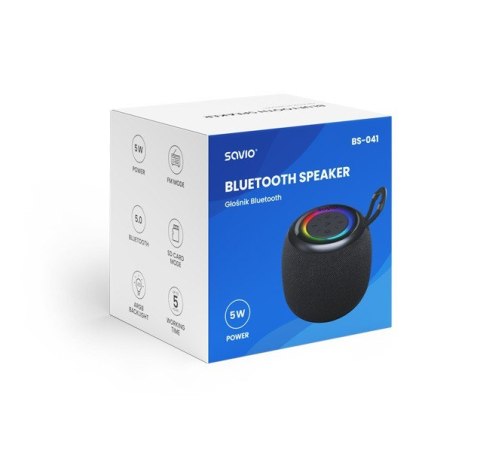 Głośnik bezprzewodowy Bluetooth 5W, BS-041, Czarny Głośnik bezprzewodowy Bluetooth 5W, BS-041, Czarny