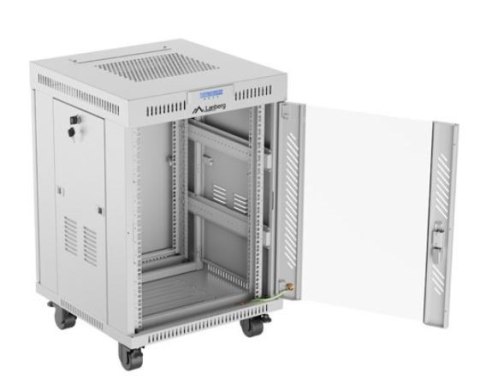 Szafa stojąca rack 19 cali 15U 600X600 szara LCD flack pack Szafa stojąca rack 19 cali 15U 600X600 szara LCD flack pack