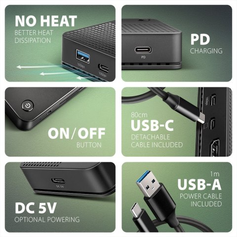 HMC-U4 Wieloportowy hub USB 12in1, USB 4.0 40Gbps, 3x USB-A, 2x USB-C, GLAN, HDMI 8K, DP 8K, PD 100W, HQ audio 24bit, UHS II SD/ HMC-U4 Wieloportowy hub USB 12in1, USB 4.0 40Gbps, 3x USB-A, 2x USB-C, GLAN, HDMI 8K, DP 8K, PD 100W, HQ audio 24bit, UHS II SD/