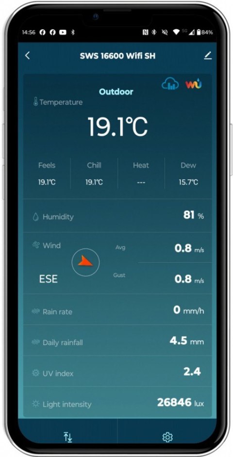 Profesjonalna Stacja meterologiczna wifi SMART z czujnik 7w1 Profesjonalna Stacja meterologiczna wifi SMART z czujnik 7w1