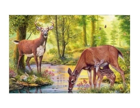 Diamentowa mozaika - Jelenie nad strumieniem Diamentowa mozaika - Jelenie nad strumieniem