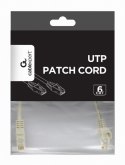 Patch cord kat.6 miedź UTP 3m szary