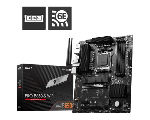 Płyta główna PRO B650-S WIFI AM5 4DDR5 HDMI/DP ATX Płyta główna PRO B650-S WIFI AM5 4DDR5 HDMI/DP ATX