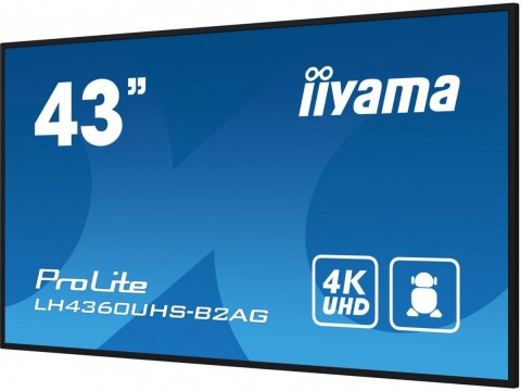 Monitor 43 LH4360UHS-B2A 24/7, 500cd, 4K, VA, Wifi, 6.5ms, 3xHDMI, 2xUSBR, J45, RS-232C Monitor 43 LH4360UHS-B2A 24/7, 500cd, 4K, VA, Wifi, 6.5ms, 3xHDMI, 2xUSBR, J45, RS-232C
