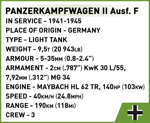 Klocki Czołg Panzerkampfwagen II 813 klocków Klocki Czołg Panzerkampfwagen II 813 klocków