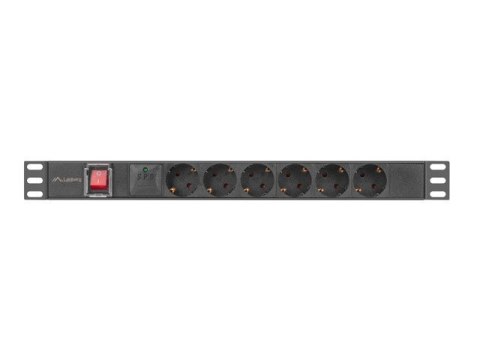 Listwa zasilająca rack PDU 19 cali 1U 16A 5xschuko 2m czarna Listwa zasilająca rack PDU 19 cali 1U 16A 5xschuko 2m czarna