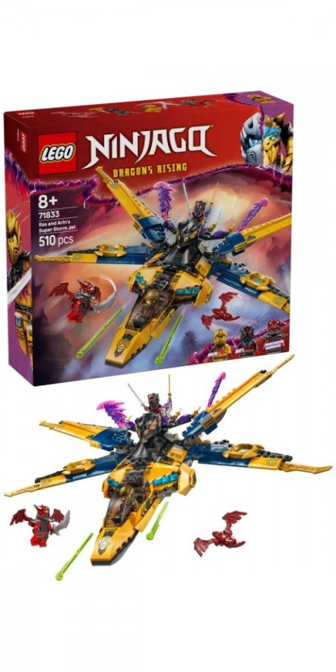 Klocki Ninjago 71833 Ras i burzowy superodrzutowiec Arina Klocki Ninjago 71833 Ras i burzowy superodrzutowiec Arina