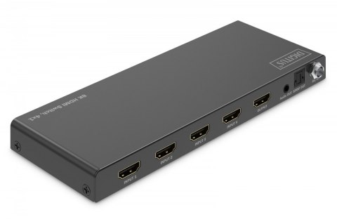 Przełącznik / Switch HDMI 4x1, 8K/60Hz (4:4:4) z HDR, 48 Gbps, HDCP 2.3, Toslink / Stereo, EDID Przełącznik / Switch HDMI 4x1, 8K/60Hz (4:4:4) z HDR, 48 Gbps, HDCP 2.3, Toslink / Stereo, EDID