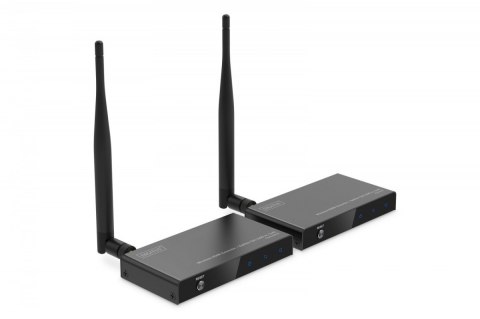 Przedłużacz/Extender splitter HDMI bezprzewodowy 100m 1080p 60Hz FHD 5GHz HDCP 1.3 (zestaw) Przedłużacz/Extender splitter HDMI bezprzewodowy 100m 1080p 60Hz FHD 5GHz HDCP 1.3 (zestaw)