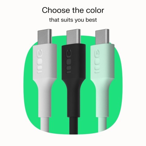 Kabel USB-C-USB-C PowerFlex 100W silikonowy 1.2m zielony Kabel USB-C-USB-C PowerFlex 100W silikonowy 1.2m zielony