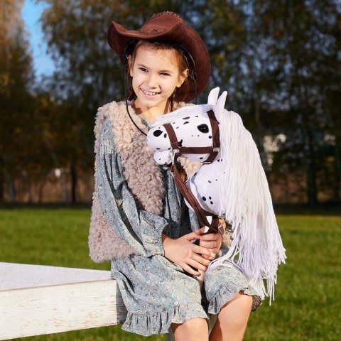 Koń na kiju Hobby Horse HOPPIHORSE A3 Leopard - biały, maść tarantowata Koń na kiju Hobby Horse HOPPIHORSE A3 Leopard - biały, maść tarantowata