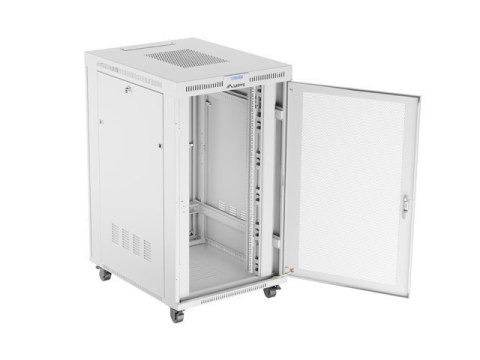 Szafa instalacyjna rack stojąca 19 cali 27U 800x1000 drzwi perforowane LCD szara (Flat pack) Szafa instalacyjna rack stojąca 19 cali 27U 800x1000 drzwi perforowane LCD szara (Flat pack)