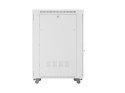 Szafa instalacyjna rack stojąca 19 cali 27U 800x1000 drzwi perforowane LCD szara (Flat pack)