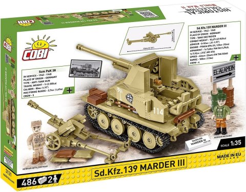 Klocki Sd.Kfz. Marder III 486 klocków Klocki Sd.Kfz. Marder III 486 klocków