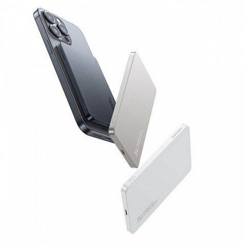 Powerbank 5000mAh 20W indukcyjny MagSafe PD biały Powerbank 5000mAh 20W indukcyjny MagSafe PD biały