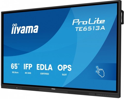 Monitor 65 cali TE6513A-B1AG INFRARED,40pkt,IPS,4K,7H,450cd/m2, WiFi,USB, ANDROID 14, Google EDLA,2x20W, UCHWYT CIENNY Monitor 65 cali TE6513A-B1AG INFRARED,40pkt,IPS,4K,7H,450cd/m2, WiFi,USB, ANDROID 14, Google EDLA,2x20W, UCHWYT CIENNY