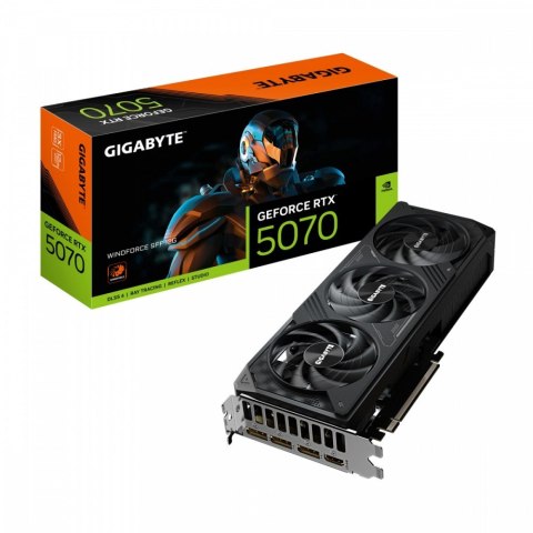 Karta graficzna GeForce RTX 5070 WINDFORCE SFF 12G 192BIT GDDR7 3DP/HDMI Karta graficzna GeForce RTX 5070 WINDFORCE SFF 12G 192BIT GDDR7 3DP/HDMI