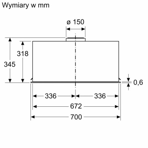 Okap wyspowy DLN78PC60 Serie8 70cm Okap wyspowy DLN78PC60 Serie8 70cm
