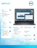 Laptop Dell Pro 14 PC14255/AMD Ryzen 5 220/8GB/256GB/14.0 FHD+/AMD Radeon 740M/FgrPr/Cam&Mic/WLAN+BT/Backlit Kb/3 Cell/W11Pro