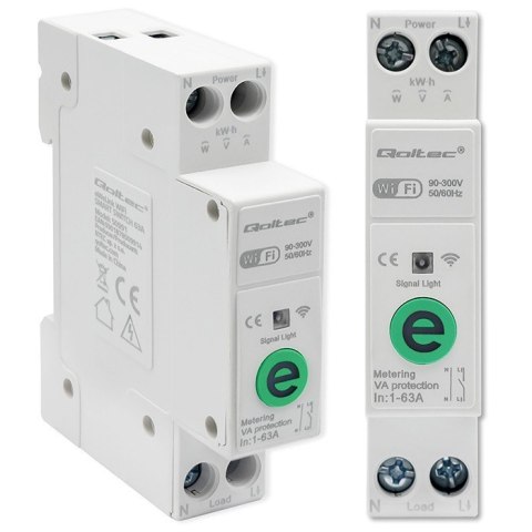 Przekaźnik 63A na szynę DIN z licznikiem energii elektrycznej | eWeLink od Sonoff | Wi-Fi | Dioda LED Przekaźnik 63A na szynę DIN z licznikiem energii elektrycznej | eWeLink od Sonoff | Wi-Fi | Dioda LED