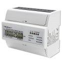 Trójfazowy dwukierunkowy elektroniczny licznik | miernik zużycia energii na szynę DIN | 400V | 100A | LCD | 4P
