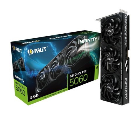 Karta graficzna GeForce RTX 5060 INFINITY 3 8GB GDDR7 128bit 3DP/HDMI Karta graficzna GeForce RTX 5060 INFINITY 3 8GB GDDR7 128bit 3DP/HDMI
