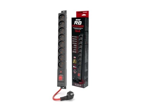 Listwa zasilająca R8 POWER 10M 8X 230V PL 16A Listwa zasilająca R8 POWER 10M 8X 230V PL 16A