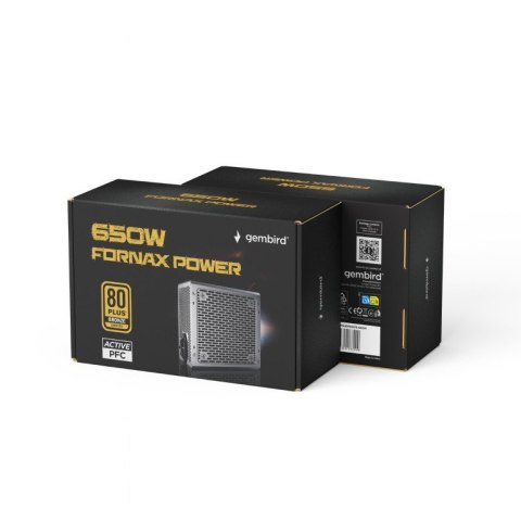 Zasilacz komputerowy Fornax Power 650W 80+Bronze aktywny PFC 120mm wentylator Zasilacz komputerowy Fornax Power 650W 80+Bronze aktywny PFC 120mm wentylator