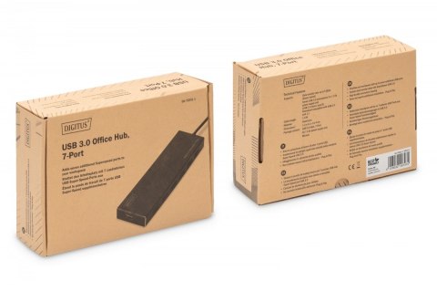HUB/Koncentrator 7-portowy USB 3.0 SuperSpeed, aktywny, aluminium HUB/Koncentrator 7-portowy USB 3.0 SuperSpeed, aktywny, aluminium