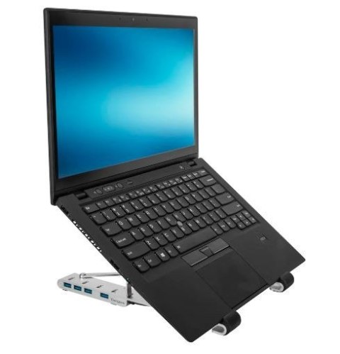 Przenośny stojak ze zintegrowanym koncentratorem USB-A Przenośny stojak ze zintegrowanym koncentratorem USB-A