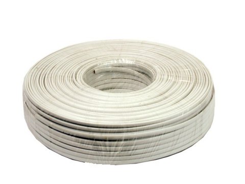 Kabel telefoniczny 4zyły biały 100m rolka linka Kabel telefoniczny 4zyły biały 100m rolka linka