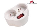 Gniazdko prądowe X2 z wyłącznikiem Energy MCE31 3680W Gniazdko prądowe X2 z wyłącznikiem Energy MCE31 3680W