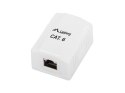 Gniazdo natynkowe 1x RJ45 Kat.6 białe ekranowane Gniazdo natynkowe 1x RJ45 Kat.6 białe ekranowane